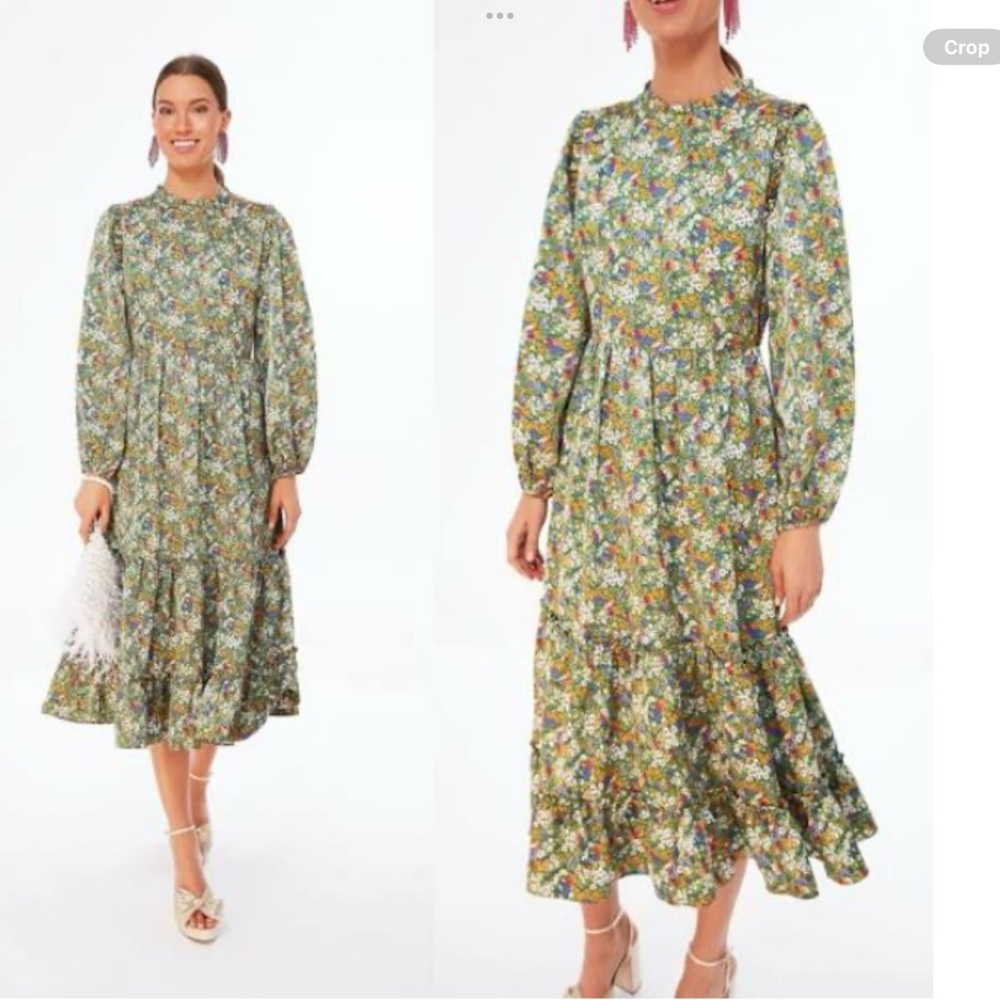 Hyacinth House Green Floral Holly Dress